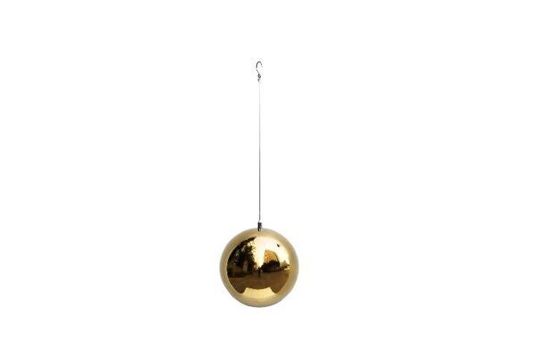Złota kula dekoracyjna Ø 15 cm na lince