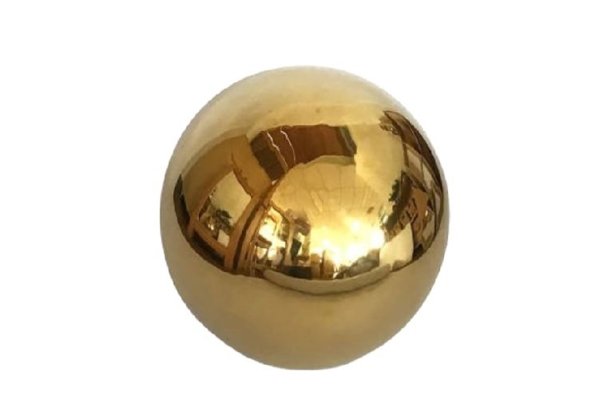 Złota kula dekoracyjna do domu i ogrodu Ø 25 cm 